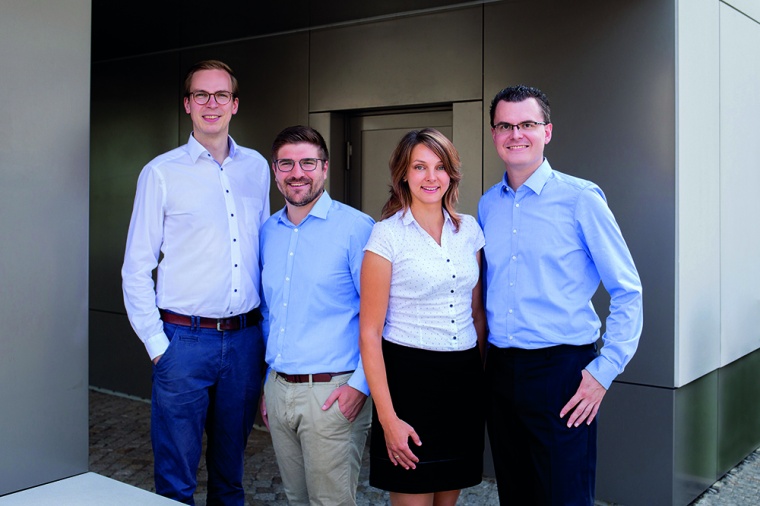 Das Semodia-Gründer-Team Henry Bloch, Jan Funke, Anna Menschner, Stephan...