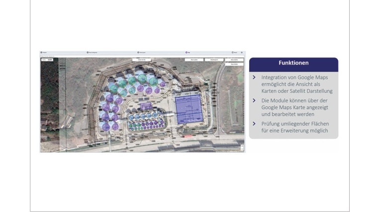 Maßstabgerechte Planung und Darstellung in Google Maps © Cosmo Consult