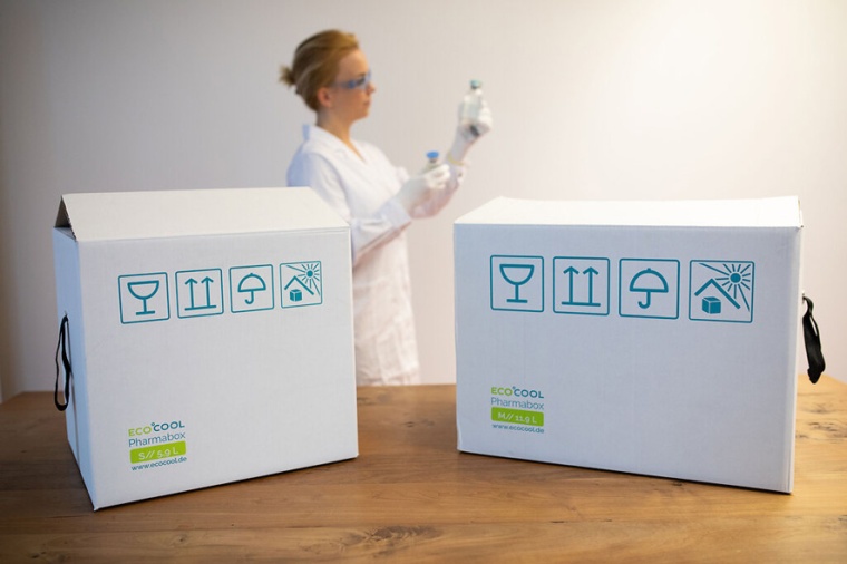 Pharmabox für den GDP-konformen Transport von Impfstoffen / © Ecocool GmbH