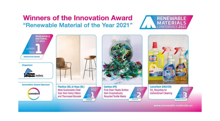 Gewinner des Innovationspreises Renewable Material of the Year 2021