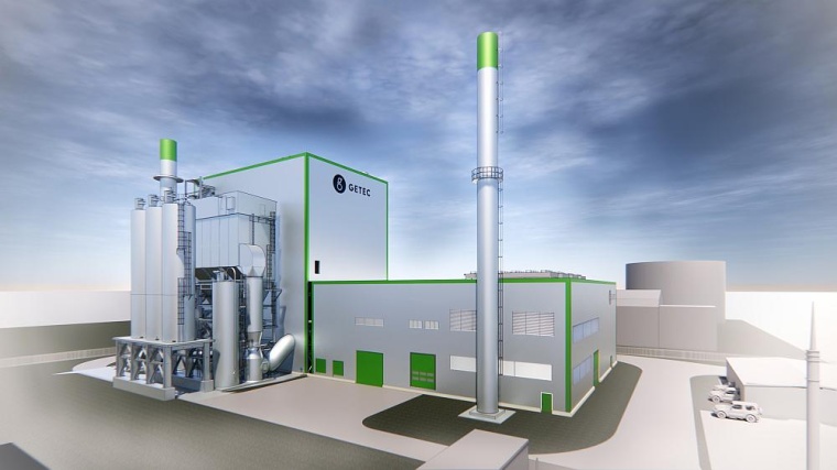 Skizze des Biomasse-Heizkraftwerks von GETEC in Podari. Copyright: GETEC