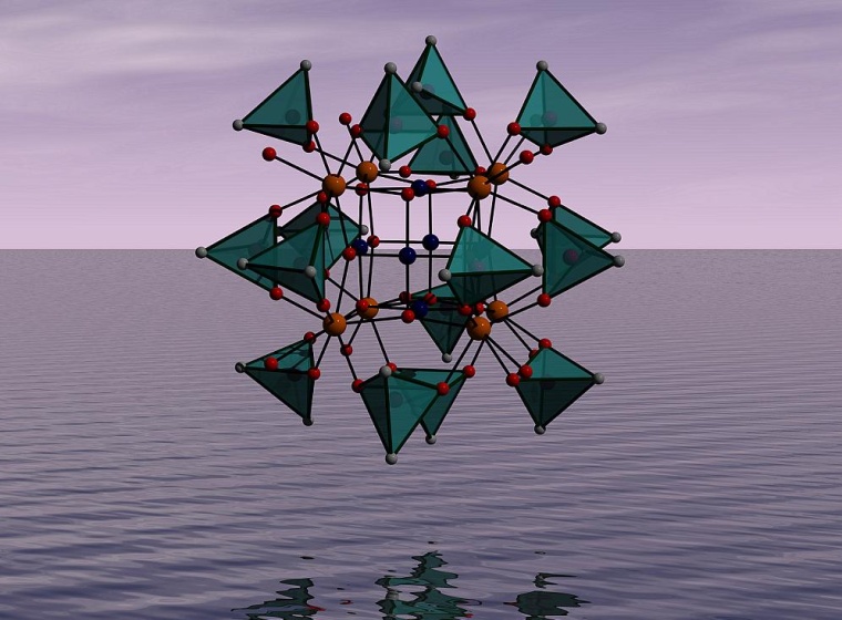 Strukturelle Darstellung des neuen kationischen Palladium-Oxo-Clusters. Quelle:...