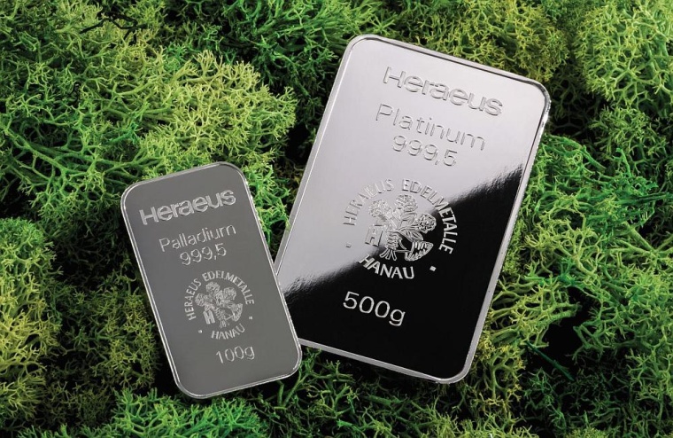 Heraeus-Platinum-Barren, Foto: Heraeus
