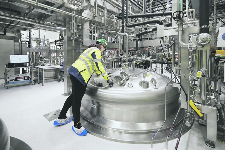 Die hochmoderne Biotechnologie-Anlage des Arzneimittelherstellers Teva in Ulm...