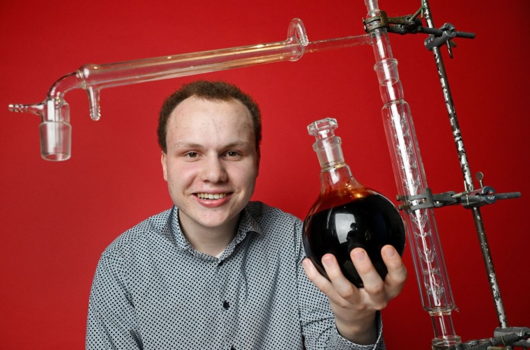 Ben Eumann aus Nordrhein-Westfalen wurde Chemie-Bundessieger. © Jugend forscht