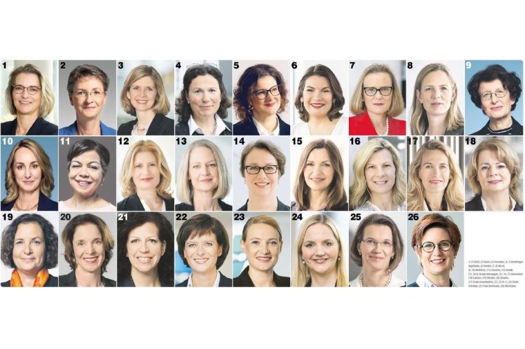 Katja Scharpwinkel (1), Heike Prinz (2), Sara Hennicken (3), Carinne Brouillon...
