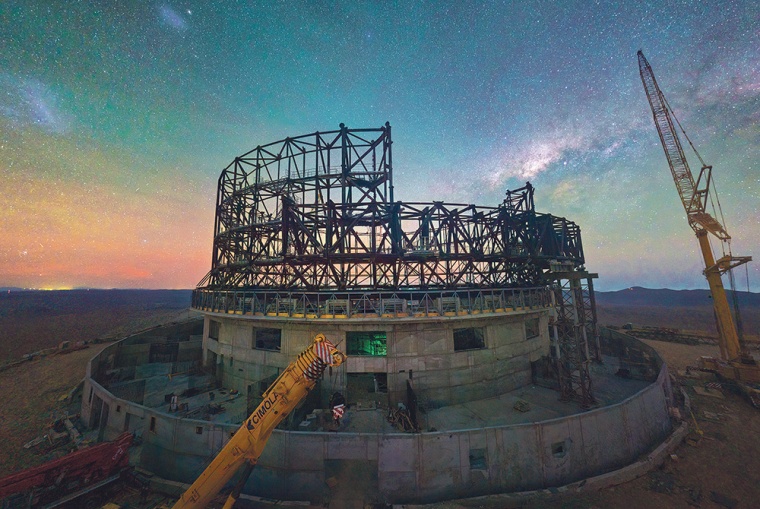 Aufnahme der Baustelle des Extremely Large Telescope der ESO auf dem Cerro...