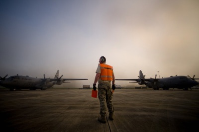 U.S. Air Force Tech. Sgt. Joe Torba of the 910th Aircraft Maintenance Squadron...