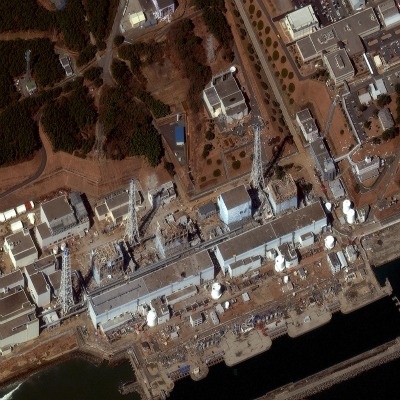 Fukushima Daiichi nuclear power plant from above (©DigitalGlobe)
