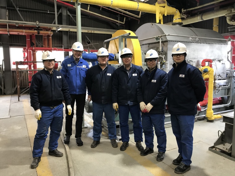 Songwon ’s Ulsan team after successful startup of the new production line