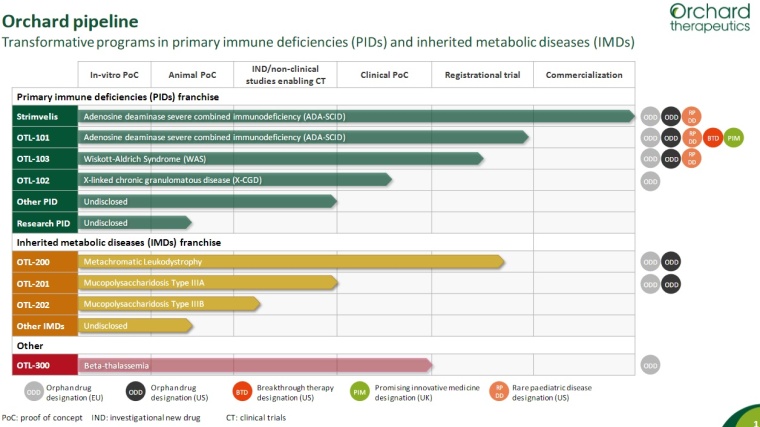 Orchard Takes GSK’s Rare Disease Gene Therapies