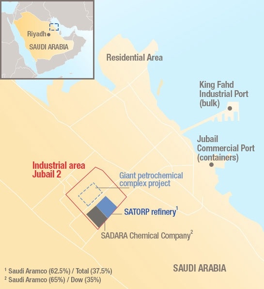 Total and Aramco Plan Engineering for Jubail Complex (c) Total