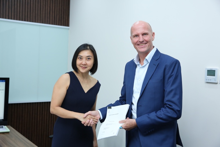 Moy Teo, former owner Matrix Ingredients and Haiko Zuidhoff, Vice President,...