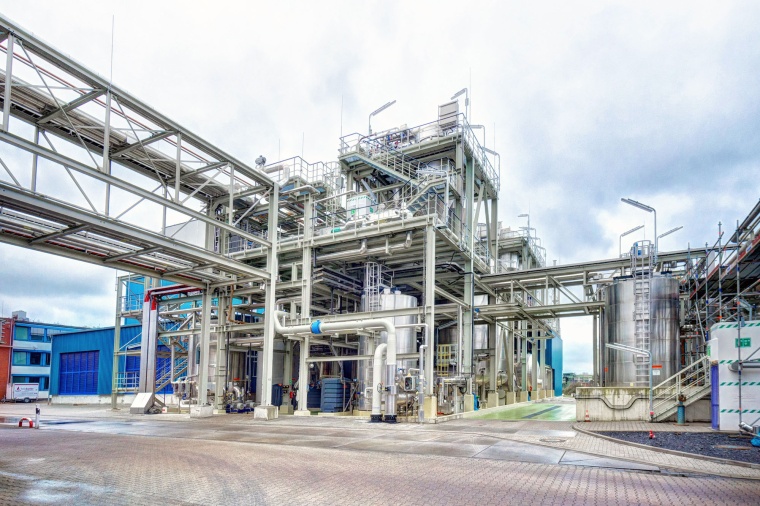The newly built membrane electrolysis plant in Ibbenbühren was implemented for...