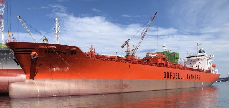 The newly built chemical tanker Bow Persistent has entered Odfjell’s 80-ship...