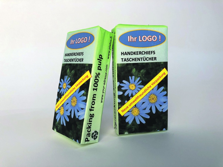 Plafco developed a packaging for tissue handkerchiefs made of the handkerchief...