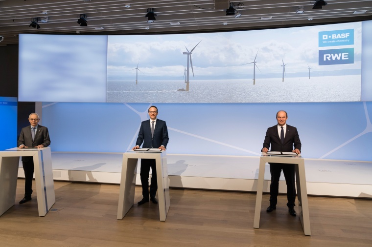 BASF and German utility RWE have signed a letter of intent for a €4 billion,...