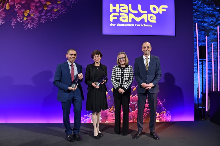 Özlem Türeci and Uğur Şahin, founders and managing board members of Covid...