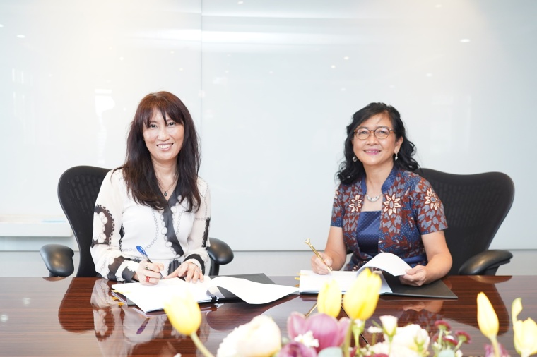 In the picture, Adelia Sia, Managing Director of IMCD Indonesia (left) and...