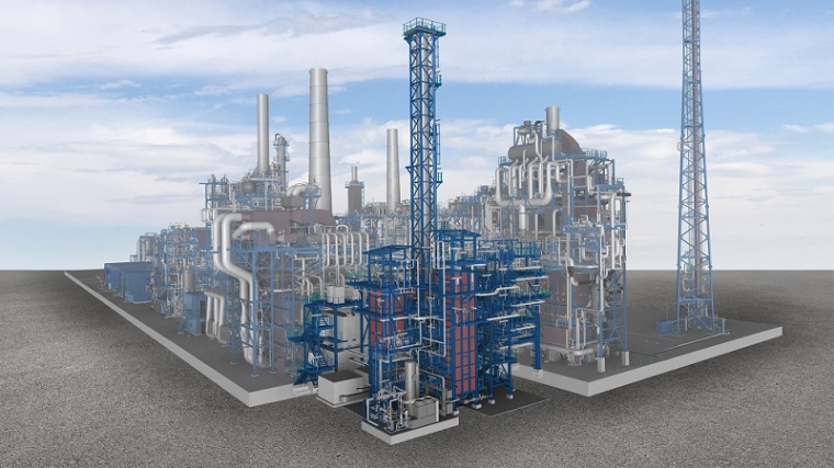 3D graphic of the world’s first demonstration plant for large-scale...