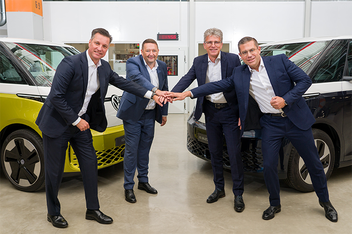 From left to right: Thomas Schmall, Group Board Member for Technology at...