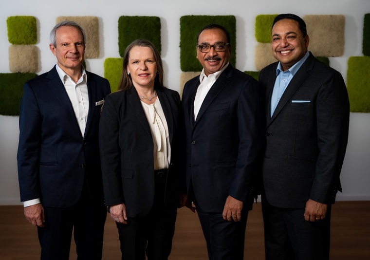 Archroma Core team: (from left) Thomas Bucher, Heike van de Kerkhof, Rohit...