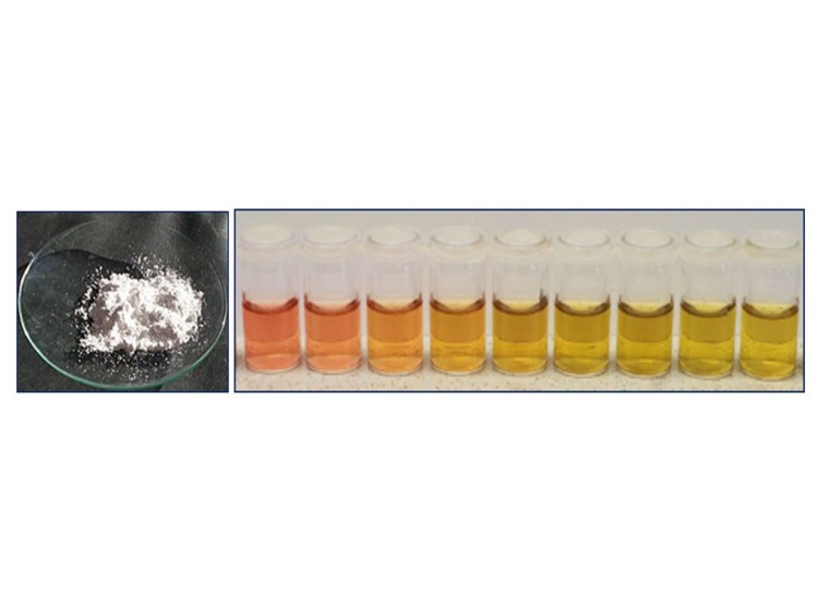 Fig. 1: (Left) – Titanium dioxide powder as an exemplary application of...