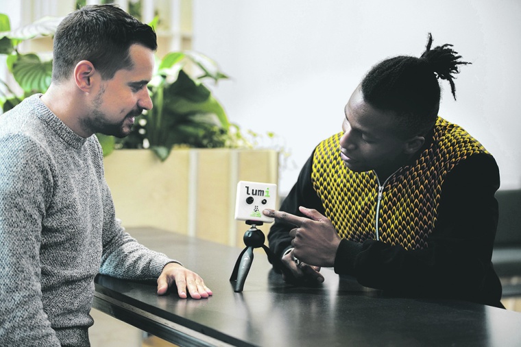 Chris Beck (left) and Silas Adekunle are the founders of Reach Industries, an...