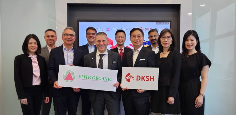 Representatives from Elite Organic and DKSH Performance Materials for the...