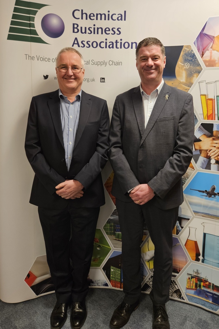 From left to right: Alastair Sanderson (COO, Chemical Business Association) and...