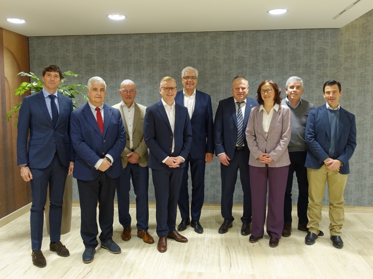 The newly elected Presidential Board (left to right): Manuel Breva (ANFFECC),...
