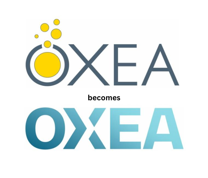 Oxeas new and old logos