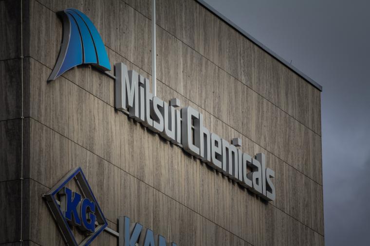 Mitsui Chemicals logo on a building