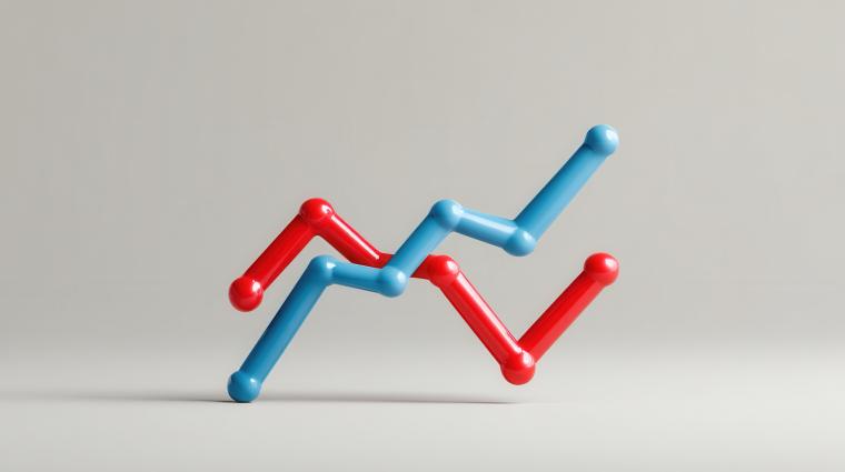 two trend lines