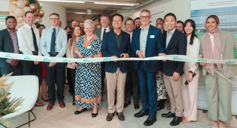 Company representatives at the opening.