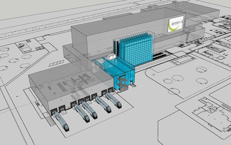 Graphical representation of the planned facility.
