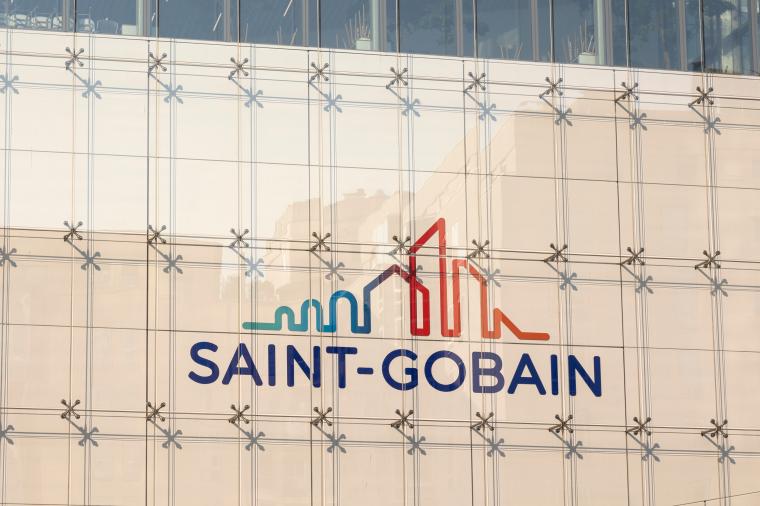 Saint-Gobain logo on a building
