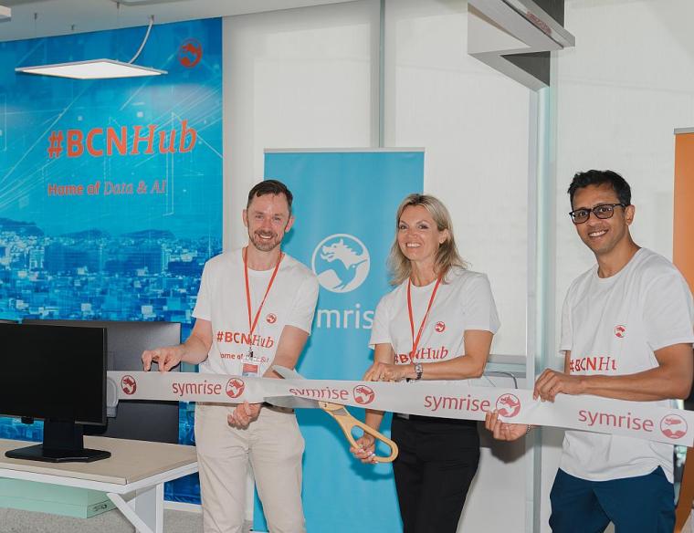 Das Symrise-Team eröffnet den #BCN Hub. V.l.n.r.: Edward Heretsch (Leiter...