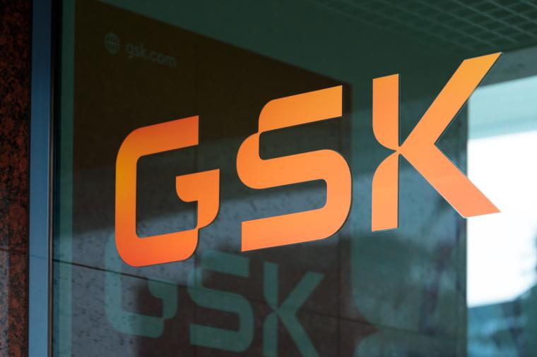 GSK logo on a building