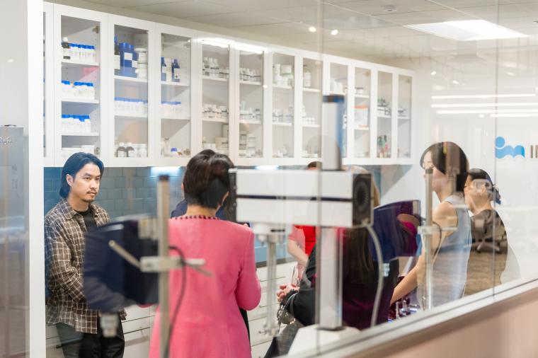 Company representatives at the opening.