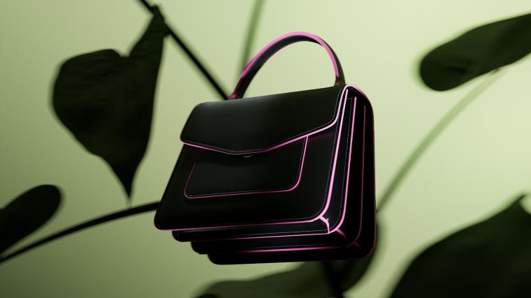 An artistic photo of a purse