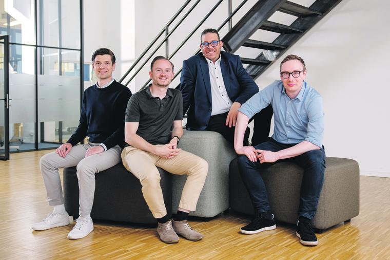 Die vier Geschäftsführer von Solid Air Dynamics: Christian Schwotzer, Jens...