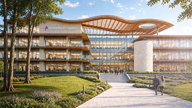 Rendering of Bristol Myers Squibbs planned $2.3 billion state-of-the-art...