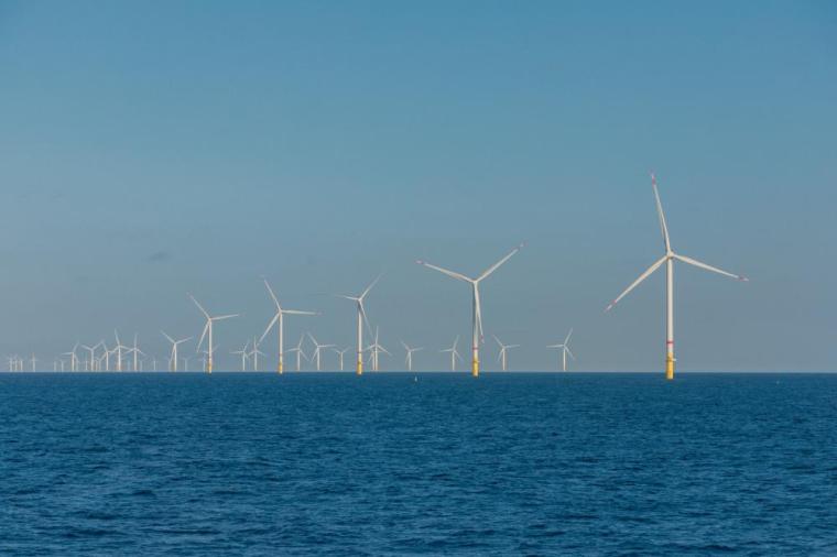 Der Windpark Borkum Riffgrund 3 in der Nordsee