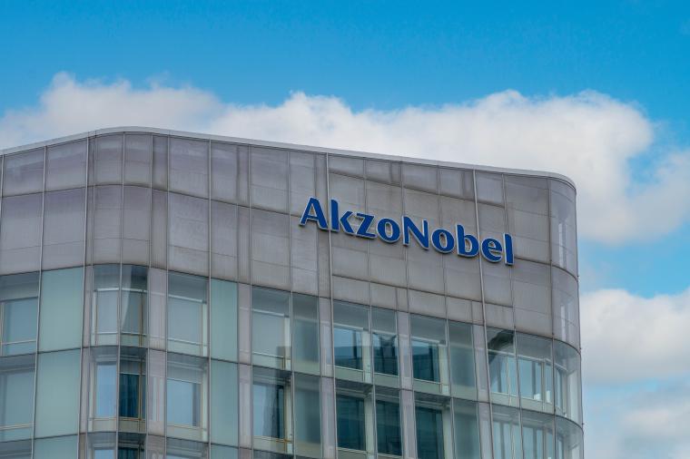 AkzoNobel logo on building